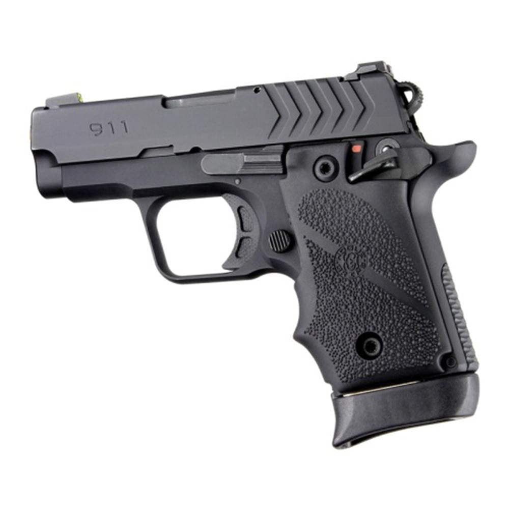 Hogue Gun Parts|Grips Hogue  Hogue Overmolded Rubber Grip for Springfield 911 .380 Ambi Safety Black