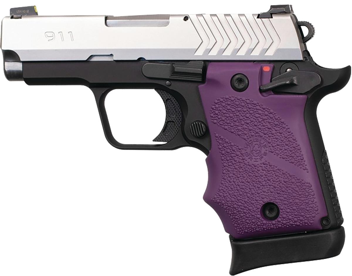 Hogue Grips Hogue  Hogue Ambi Safety Rubber Grip for Springfield Armory 911 9mm- Purple