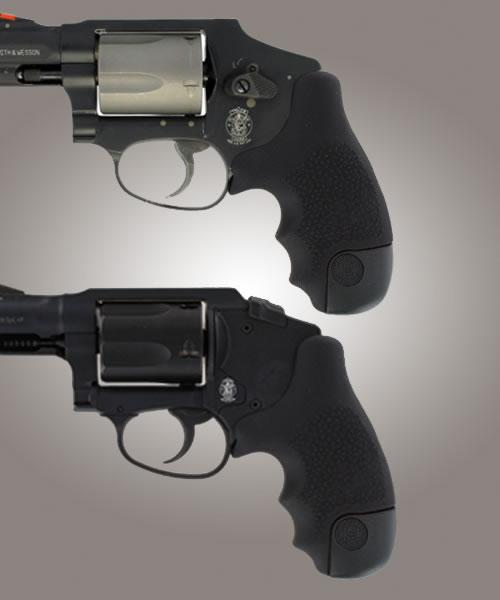 Hogue Grips Hogue  Hogue S&W J Frame Round Butt Centennial/Polymer Bodyguard Rubber Tamer Grip - Black