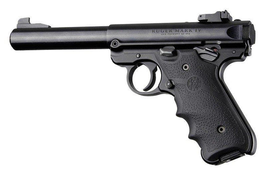 Hogue Grips Hogue  Ruger MKIV Rubber Grip with Finger Grooves Black