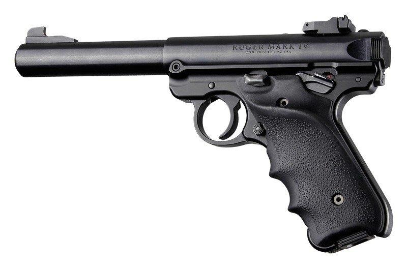 Hogue Grips Hogue  Hogue Ruger MKIV Rubber Grip with Finger Grooves and Right Hand Thumb Rest Black