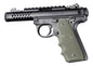 Hogue Grips Hogue  Ruger 22/45 MKIV Rubber Grip with Finger Grooves OD Green
