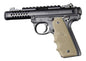Hogue Grips Hogue  Ruger 22/45 MKIV Rubber Grip with Finger Grooves Flat Dark Earth
