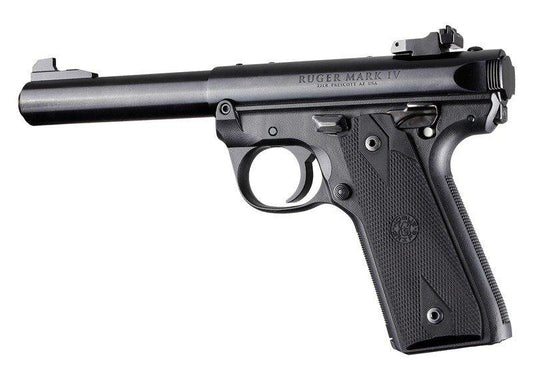 Hogue Grips Hogue  Ruger 22/45 MKIV Rubber Grip Panels Checkered With Diamonds Black