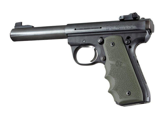 Hogue Grips Hogue  Ruger 22/45 RP Rubber Grip with Finger Grooves OD Green