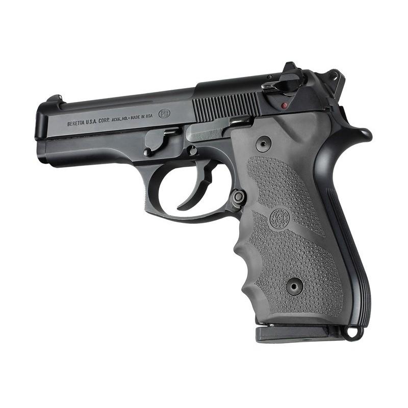 Hogue Grips Hogue  Hogue Rubber Handgun Grips with Finger Grooves Slate Grey for Beretta 92/96