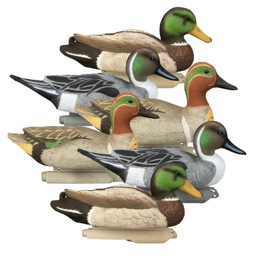 Higdon Outdoors Duck Decoys|Hunting Higdon Outdoors Higdon Late Season Puddle Pack Standard Foam Drakes 2 Mallard 2 Pintails 2 GW Teal 6/ct