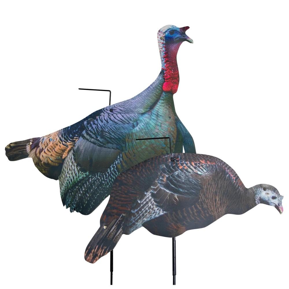 Higdon Outdoors Turkey Decoys|Hunting Higdon Outdoors Higdon Flex Turkey Decoy Combo Tom and Hen SiLeft Handouette