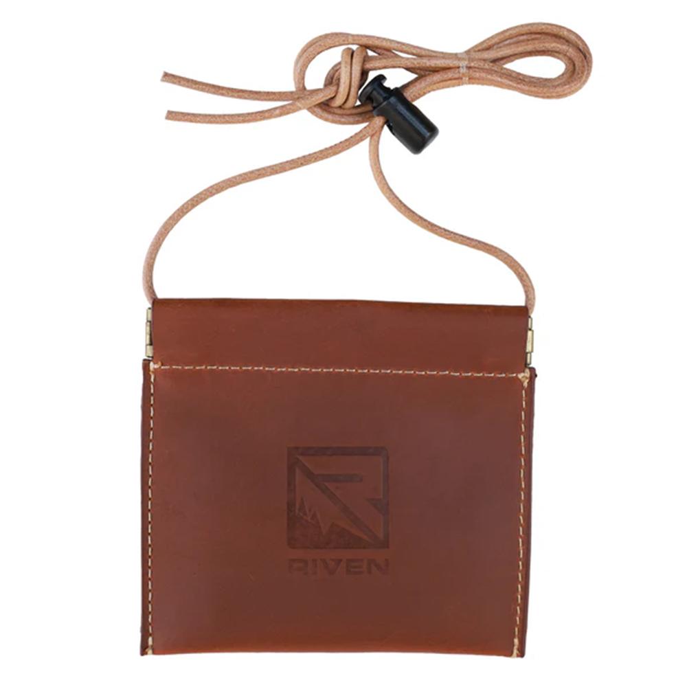 Higdon Outdoors Lanyards Higdon Outdoors Riven Leather Diaphragm Call Pouch and Lanyard Brown