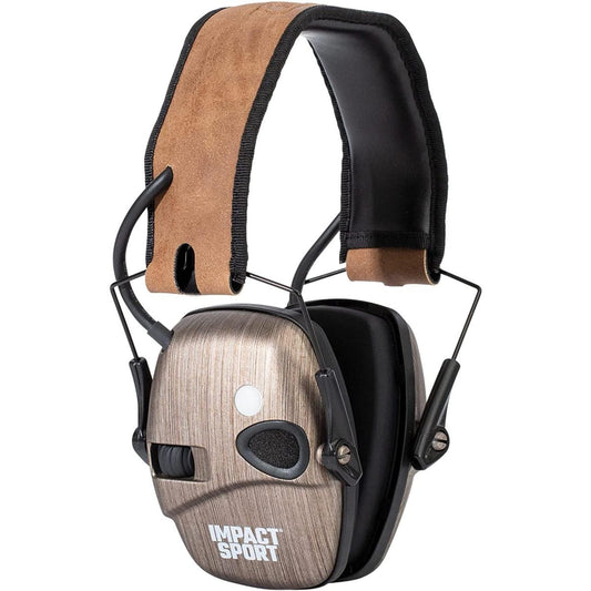 Honeywell Safety Products USA Shooting|Ear Muffs Honeywell Safety Products USA Howard Leight Impact Sport Bluetooth Earmuff Brushed Bronze Brown Band 21dB