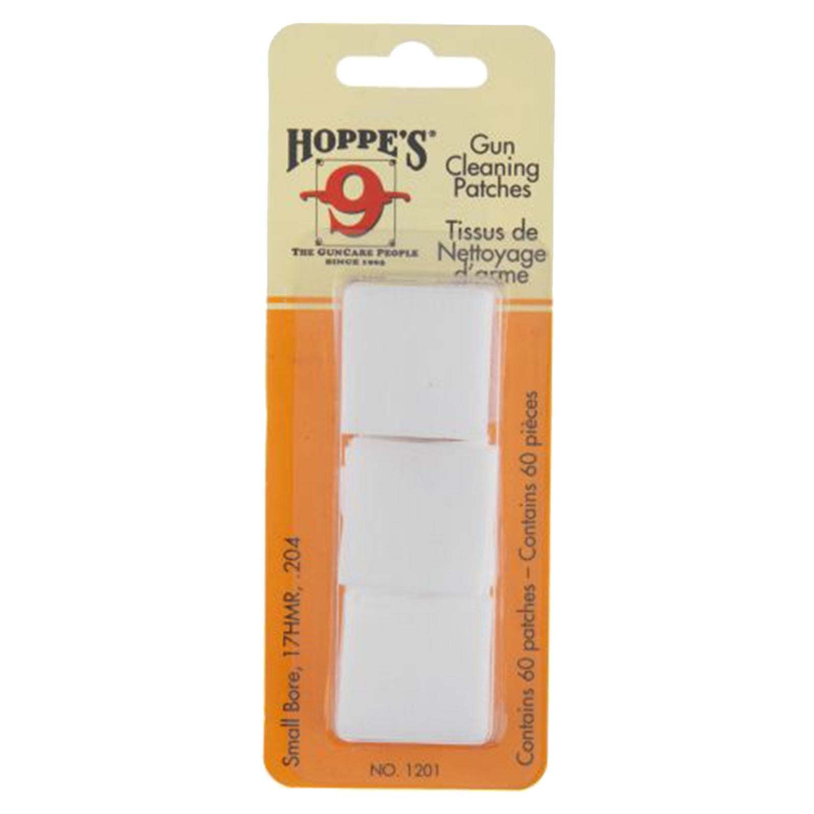 Hoppe's Gun Cleaning Jags Patch Holders &amp; Patches Hoppe's Patches Small Bore 17 HMR .204 Patches - 60/ct