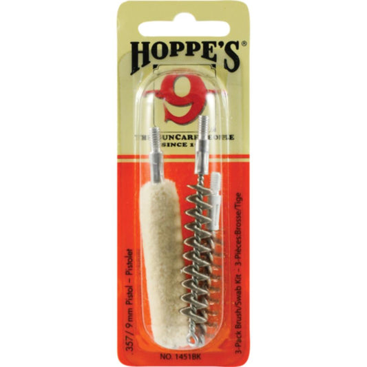 Hoppe's Cleaning Brushes Mops and Swabs Hoppe's 3-Pack Brush/Swab Kit .357/9mm