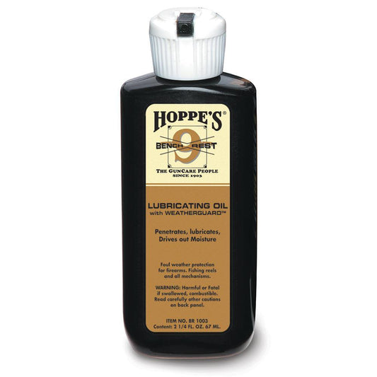 Hoppe's Gun Oils &amp; Gun Cleaning Solvents Hoppe's Bench Rest 9 Lubricating Oil with Weatherguard - 2-1/4 oz Squeeze Bottle