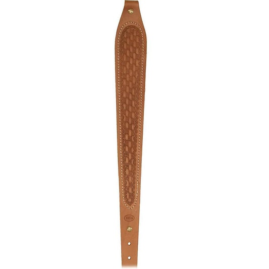 Hunter Company Inc Slings Hunter Company Inc Hunter Suede Lined Cobra Rifle Sling Basket Weave Chestnut Tan