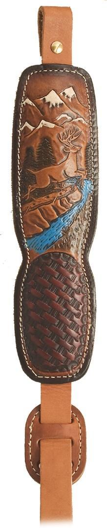 Hunter Company Inc Slings Hunter Company Inc Hunter ProHunter Leather Sling - Jumping Deer Graphic