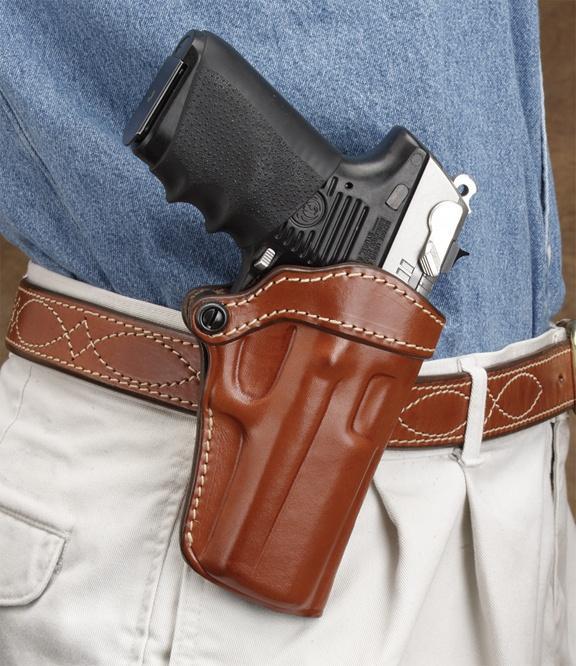 Hunter Company Inc Gun Holsters Hunter Company Inc Hunter Leather Open Top Holster Colt Commander Right Hand Tan