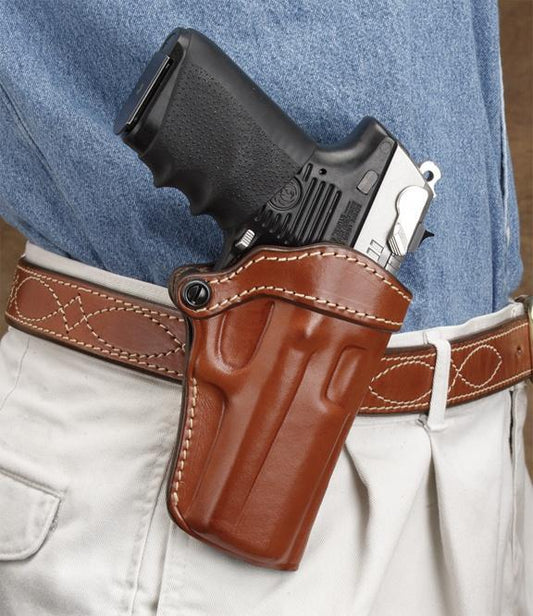 Hunter Company Inc Gun Holsters Hunter Company Inc Hunter Leather Open Top Holster Colt Commander Right Hand Tan