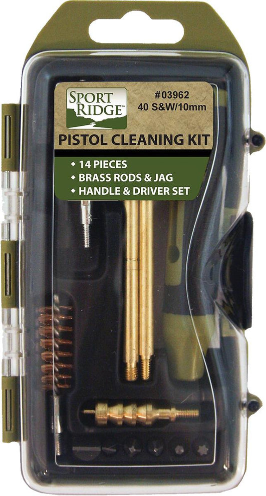 Military Products Gun Cleaning Kits Military Products TacShield Sport Ridge 14pc Pistol Cleaning Kit - 40 Cal/10mm Black