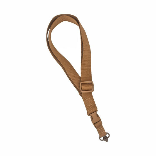 Military Products Slings Military Products TacShield CQB Single Point Sling QD Push Button Swivel Coyote Brown