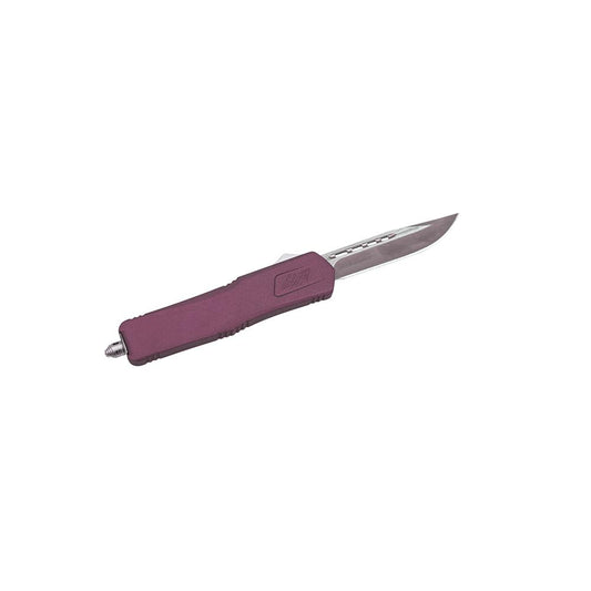 10 Ring Knives 10 Ring GLFA Medium OTF Automatic Knife 3-1/2" Plain Clip Point Blade Black Cherry