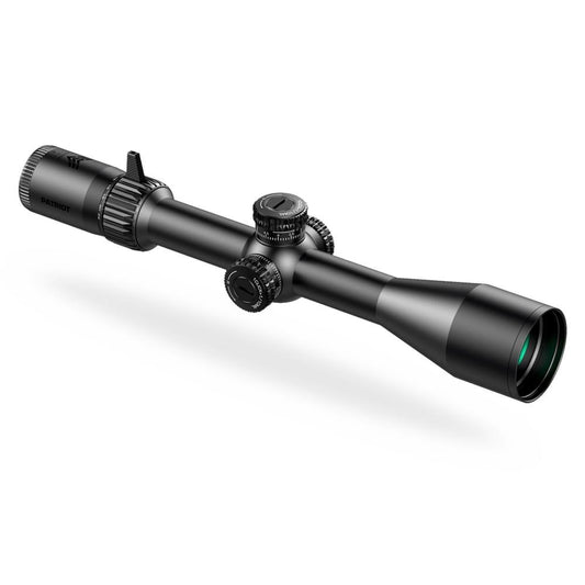 10 Ring Centerfire Scopes 10 Ring Swampfox Patriot Precision Series 6-24x50 Rifle Scope FFP Sharpshooter Grid MIL Reticle Black