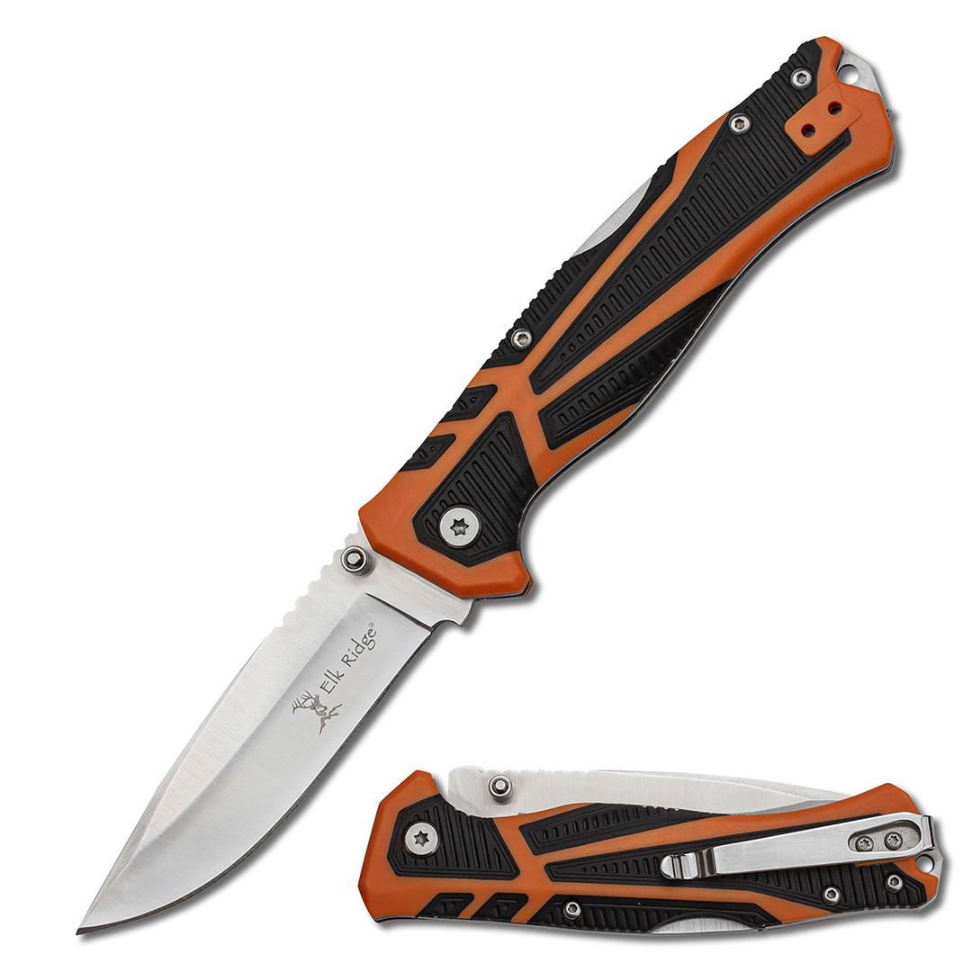 Master Cutlery Knives &amp; Edged Tools|Knives Master Cutlery Master Cutlery Elk Ridge Trek Folding Knife 3 1/2" Blade Orange and Black
