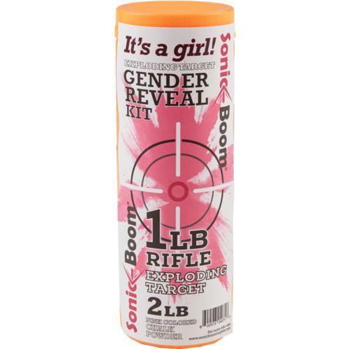 JERENT ENTERPRISES SONIC BOOM Reactive Targets JERENT ENTERPRISES SONIC BOOM Exploding Rifle Target - Gender Reveal Kit - Girl