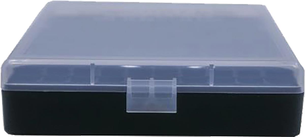 Berry's Mfg Ammo Boxes Berry's Mfg Berry's Mfg #008 (40/45 ACP/10mm) Box Black With Clear Lid - 100rd