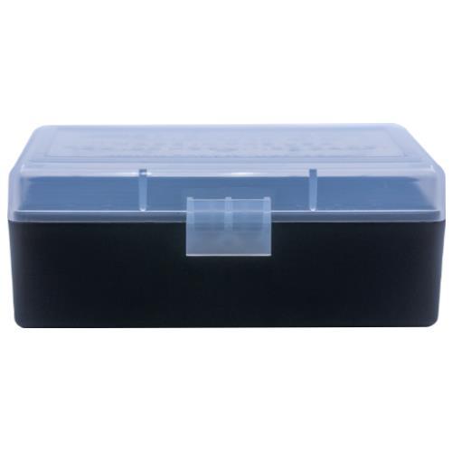 Berry's Mfg Ammo Boxes Berry's Mfg Berry's Ammo Box #404 - 22 Horn./.30 Carb. 50/rd Clear/Black