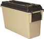 Berry's Mfg Ammo Cans &amp; Dry Box Berry's Mfg Berry's 40 Cal. Plastic Ammo Can (Tan) 9.25"L x 3.5" BW x 3.75"TW x 6.75" H