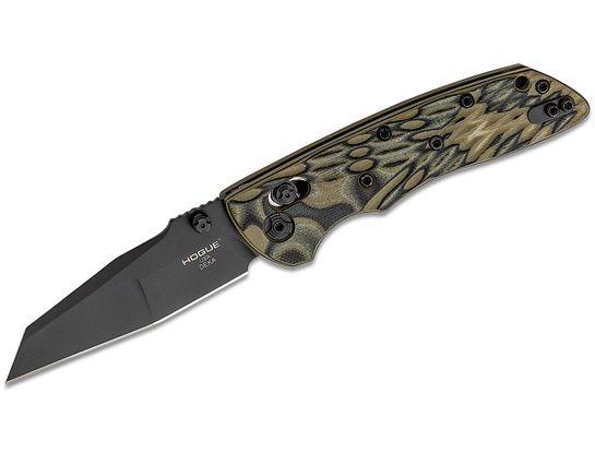 Hogue Knife Knives &amp; Edged Tools|Knives Hogue Knife Hogue Deka ABLE Lock Folding Knife 3-1/4" Wharncliffe Blade Black Cerakote Finish G-Mascus Green