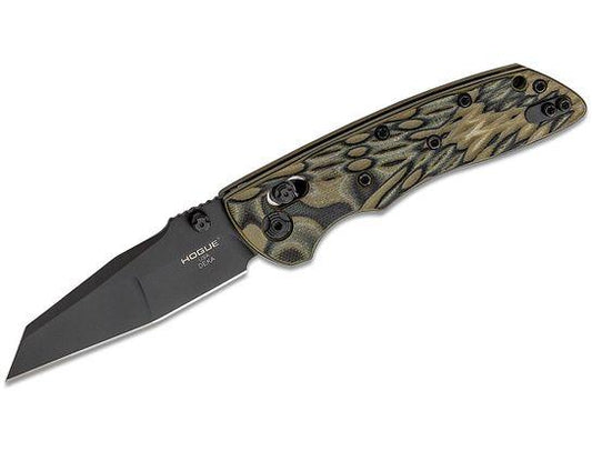 Hogue Knife Knives &amp; Edged Tools|Knives Hogue Knife Hogue Deka ABLE Lock Folding Knife 3-1/4" Wharncliffe Blade Black Cerakote Finish G-Mascus Green