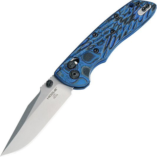 Hogue Knife Knives &amp; Edged Tools|Knives Hogue Knife Hogue Deka 3.25" ABLE Lock Folder Clip Point Blade Tumble Finish G-10 Blu Lava