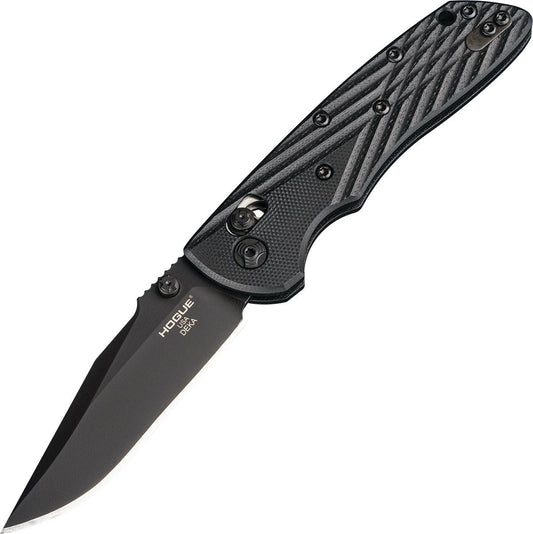 Hogue Knife Knives &amp; Edged Tools|Knives Hogue Knife Hogue Deka 3.25" ABLE Lock Folder Clip Point Blade Blk Finish G-10 - Solid Blk