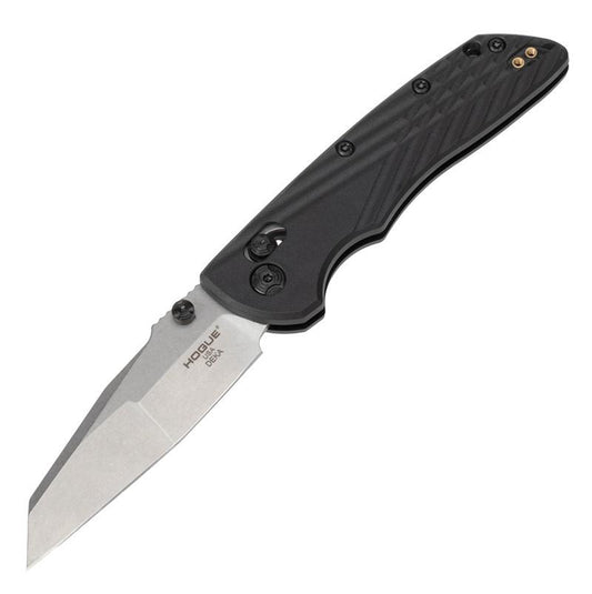 Hogue Knife Knives &amp; Edged Tools|Knives Hogue Knife Hogue Deka Manual Folder Knife 3 1/4" Wharncliffe Blade Black and Silver