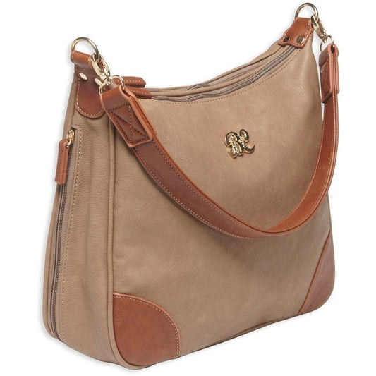 Bulldog Cases Purses Bulldog Cases Bulldog Hobo Style Conceal Carry Purse With Holster - Taupe With  Tan Trim