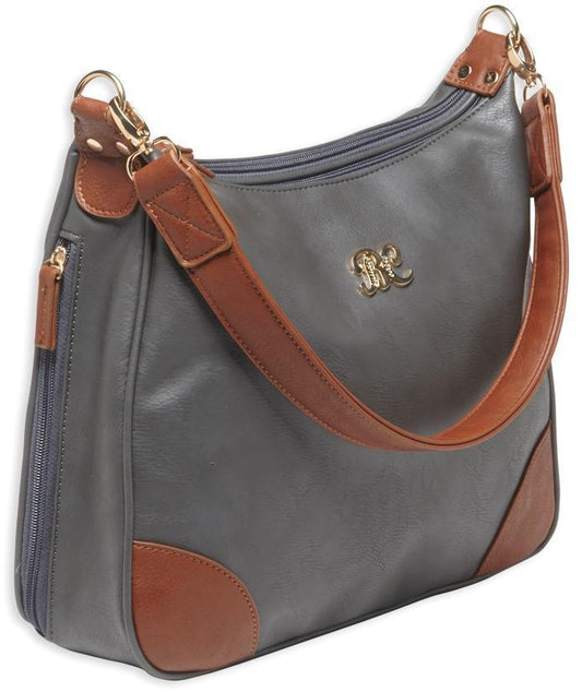 Bulldog Cases Purses Bulldog Cases Bulldog Hobo Style Conceal Carry Purse With Holster - Gray With  Tan Trim