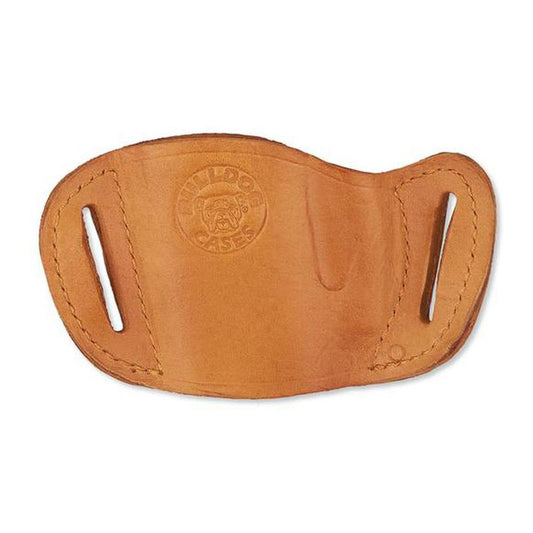 Bulldog Cases Gun Holsters Bulldog Cases Bulldog Molded Leather Belt Slide Holster for Most Large Frame Autos Tan Right Hand