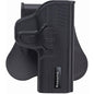 Bulldog Cases Gun Holsters Bulldog Cases Bulldog Rapid Release Polymer Holster with Paddle Fits S&W M&P Shield Black Right Hand