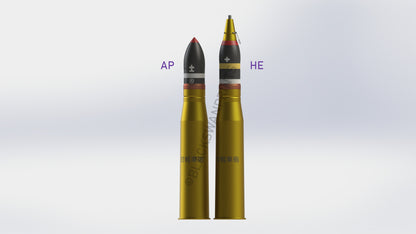 WW2 Japanese 47mm Type 1 Anti-Tank Shell (WWII) Full-Size 3D Printed Replica