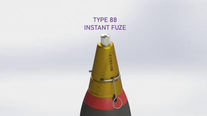 WW2 Japanese 47mm Type 1 Anti-Tank Shell (WWII) Full-Size 3D Printed Replica