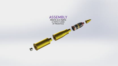 WW2 Japanese 47mm Type 1 Anti-Tank Shell (WWII) Full-Size 3D Printed Replica