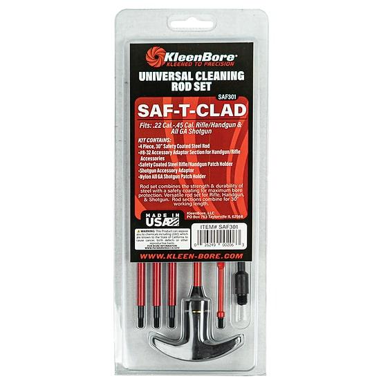 Kleen Bore Gun Cleaning Rods Kleen Bore KleenBore Universal Saf-T-Clad Cleaning Rod Set 22-.45 Cal. All Gauge Handgun Rifle Shotgun Clamshell