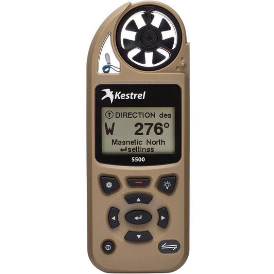 KESTREL METERS Emergency &amp; Survival KESTREL METERS Kestrel 5500 Weather Meter with Bluetooth LiNK + Vane Mount (Tripod not included) - Desert Tan