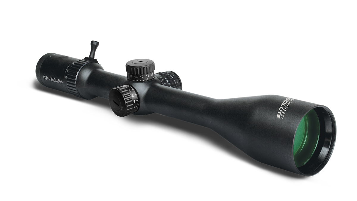 Konus Optics Optics|Centerfire Scopes Konus Optics Konus Absolute Rifle Scope 5-40x56 Zoom 30mm SFP 550 Ballistic Reticle Illum - Black