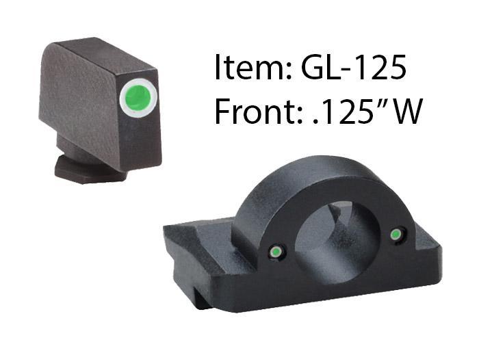 Ameriglo Night Sights Ameriglo Ameriglo Ghost Ring Night Sight Set for Select Glocks / Front Tritium - Green / Front Outline - White / Rear Tritium - Green