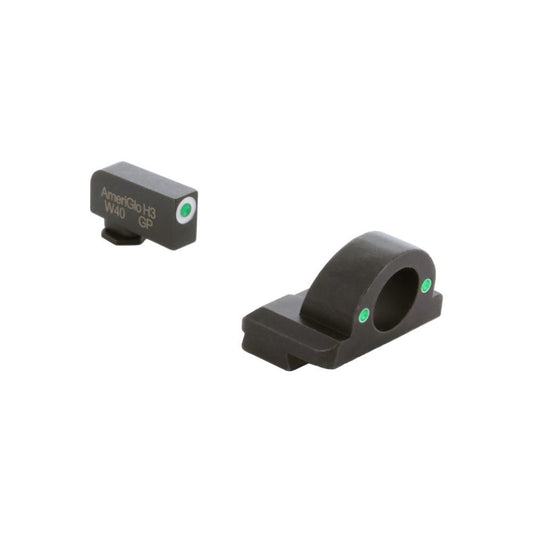 Ameriglo Night Sights Ameriglo Ameriglo Tritium Ghost Ring Handgun Sight for Glock 42/43/43x/48 Green Rear Green with White Front