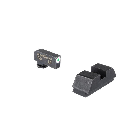 Ameriglo Night Sights Ameriglo Ameriglo Optics Compatible Tritium Handgun Sight Set for Glock Flat Black .295? Rear 1L Tall Green with White 220? Front