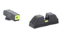 Ameriglo Night Sights Ameriglo Green Tritium LimeGreenLumi Outline Square (non trit) REAR for Glock Gen 5
