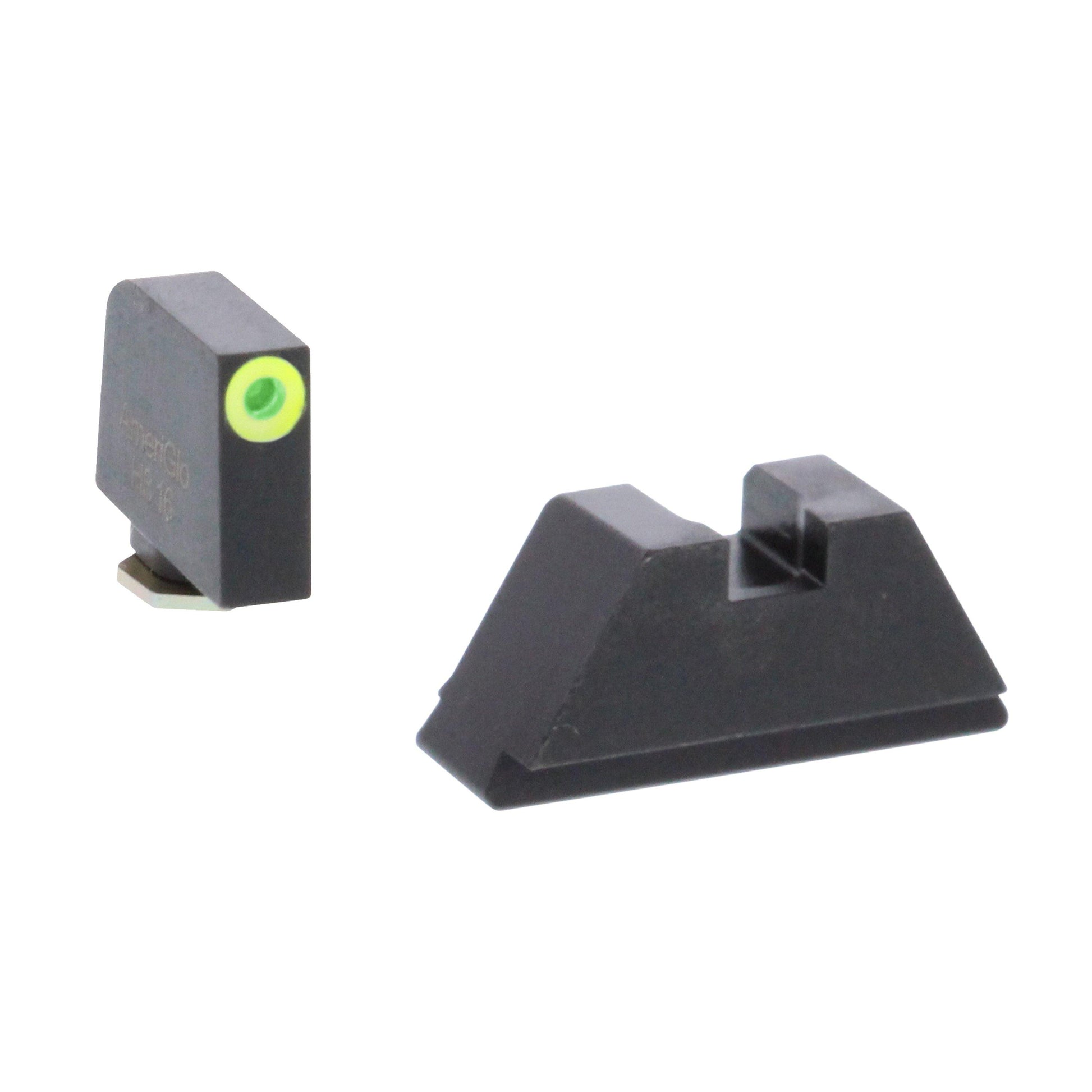 Ameriglo Suppressor Height Sights Ameriglo Ameriglo Glock XL Tall Suppressor/Optic Height Set (All except 42-43) - Green Tritium w Lumigreen Outline Front / Black Rear